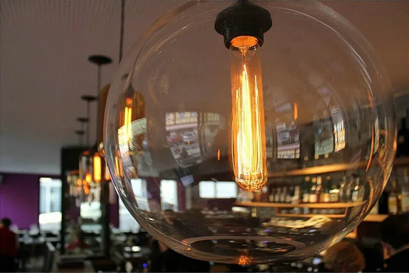 Modern Restaurant Chandelier Light Blown Colorful Glass  Lampshade Glass Ceiling Hanging Lamps Living Room Coffee Room Office
