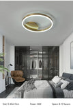 Nordic Creative Round Circle Chandeliers For Bedroom Living Room Restaurant Lighting Golden Coffee Lustre Ring Ceiling Lights