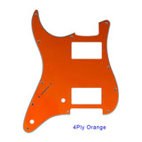 Guitar Pickguard - For FD Strat Left Handed 11 Screw Holes HH PAF Humbucker Scratch Plate 2 Control Holes Various Color Choice