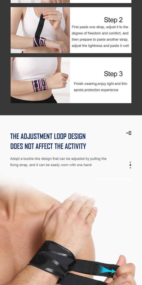 AOLIKES Sports Wrist Compression Wraps Wrist Support Brace Strap for Fitness Weightlifting Basketball Tennis Wrist Pain Relief