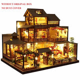Newest DIY Wooden Dollhouse Japanese Architecture Doll Houses Mininatures with Furniture Toys for Children Friend Birthday Gift