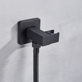 Black Shower Faucets System Bathroom Wall Mounted Rainfall Shower Kit Concealed Embedded Box Hot Cold Water Mixer Tap SUS304