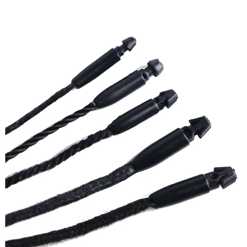 100PC /lot Plastic Tag White Beige Black Hang Tag Polyester Rope String Snap Lock Pin Loop Tie Fasteners