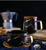 Coffee Mugs Marble Gold Inlay Mug Breakfast Mug Office Home Drinkware Milk  Cup Dropshipping
