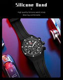 MINI FOCUS Watches Men Blue Silicone Strap Sport Watch Waterproof Luminous Chronograph Quartz Wristwatch часы мужские reloj 0417