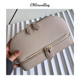 Personalized Cosmetic Bag Pu Leather Women Travel Makeup Bag with Jewelry Organizer Case 2 in 1 Ladies Travel Clutch Pouch