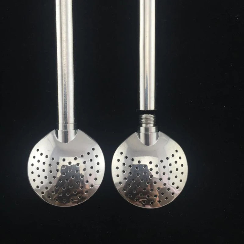 Stainless Steel Drinking Straw Spoon Tea Filter Yerba Mate Tea Straws Bombilla Gourd Reusable Coffee Tea Tools Washable Tea Tool