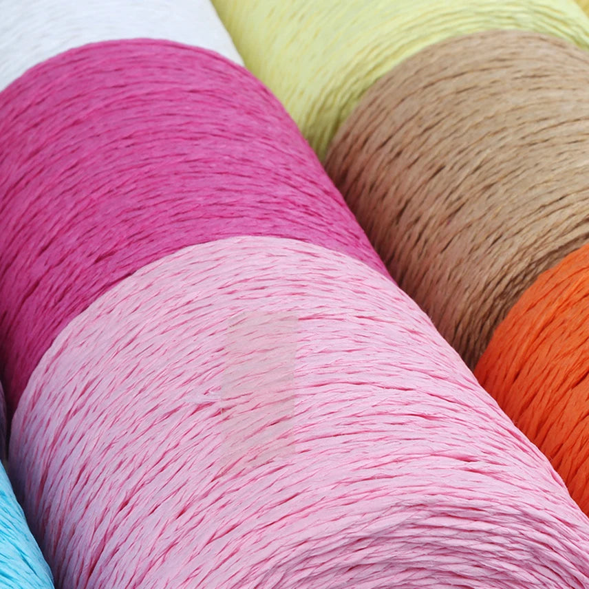 280-300M/roll Natural Raffia Straw Yarn for Knitting Crocheting Paper Threads Diy Handmade Summer Sunhat Beach Bag Freeshipping