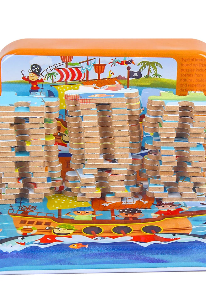 Hot New 60 Pieces Wooden Puzzle Toys for Children Cartoon Vehicle Animal Wood Jigsaw Baby Learning Educational Toy Kids Gift