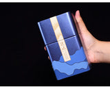 Tea Tinplate Sealed Box, Pu'er Organizer, Square Thick Metal Empty Tea Packaging, Built-in Sealed Bag