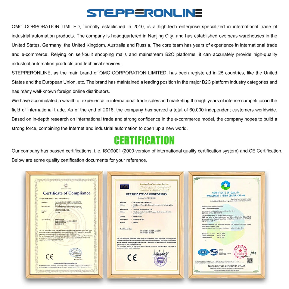 STEPPERONLINE Nema 23 Stepper Motor Open Loop Kit 3Nm 113mm and Driver DM542T for CNC Engraving Milling Machine