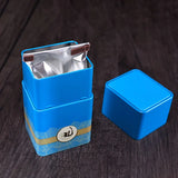 Tea Tinplate Sealed Box, Pu'er Organizer, Square Thick Metal Empty Tea Packaging, Built-in Sealed Bag