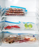 Vacuum Food Storage Zipper Bags Reusable BPA-Free Sous Vide Bags with Vacuum Hand Pump Fruit Meat Nut Vacuum Sealer Saver Bag