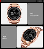 SKMEI Digital 2 Time Mens Watches Fashion LED Men Digital Wristwatch Chrono Count Down Alarm Hour For Mens reloj hombre 1611