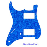 Guitar Pickguard - For FD Strat Left Handed 11 Screw Holes HH PAF Humbucker Scratch Plate 2 Control Holes Various Color Choice