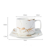 Coffee Mugs Marble Gold Inlay Mug Breakfast Mug Office Home Drinkware Milk  Cup Dropshipping