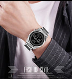 SKMEI Digital 2 Time Mens Watches Fashion LED Men Digital Wristwatch Chrono Count Down Alarm Hour For Mens reloj hombre 1611