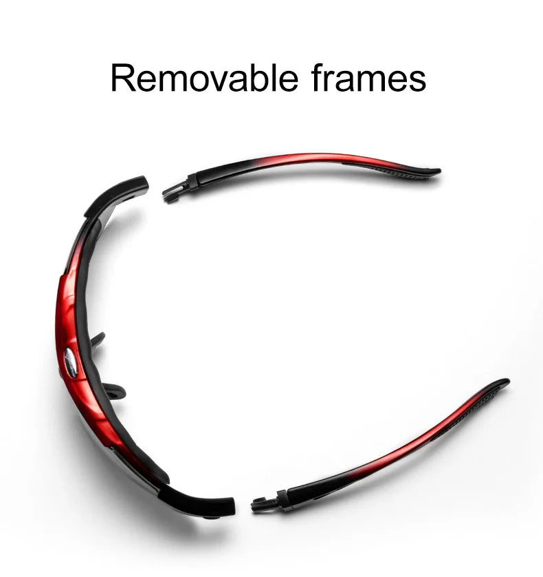 ROCKBROS Photochromic Bicycle Glassess Cycling Glasses Polarized Sunglasses Myopia Frame MTB Mountain UV400 Bicycle Goggles