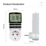 Electronic Digital Timer Switch EU Programmable Electronic Timing Socket EU Plug Outlet Kitchen Appliance Time Control Day/Hour