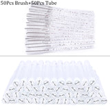 Reusable Eyebrow Brush Tube Disposable Eyelash Brushes Mix Eyebrow Brush with New Eelash Resin Drill Replaceable Makeup Brushes