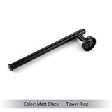 Bathroom Accessories Hardware Set Kit Towel Bar Wall Mount Matt Black Toilet Paper Holder Hand Robe Hook Hanger Stainless Steel