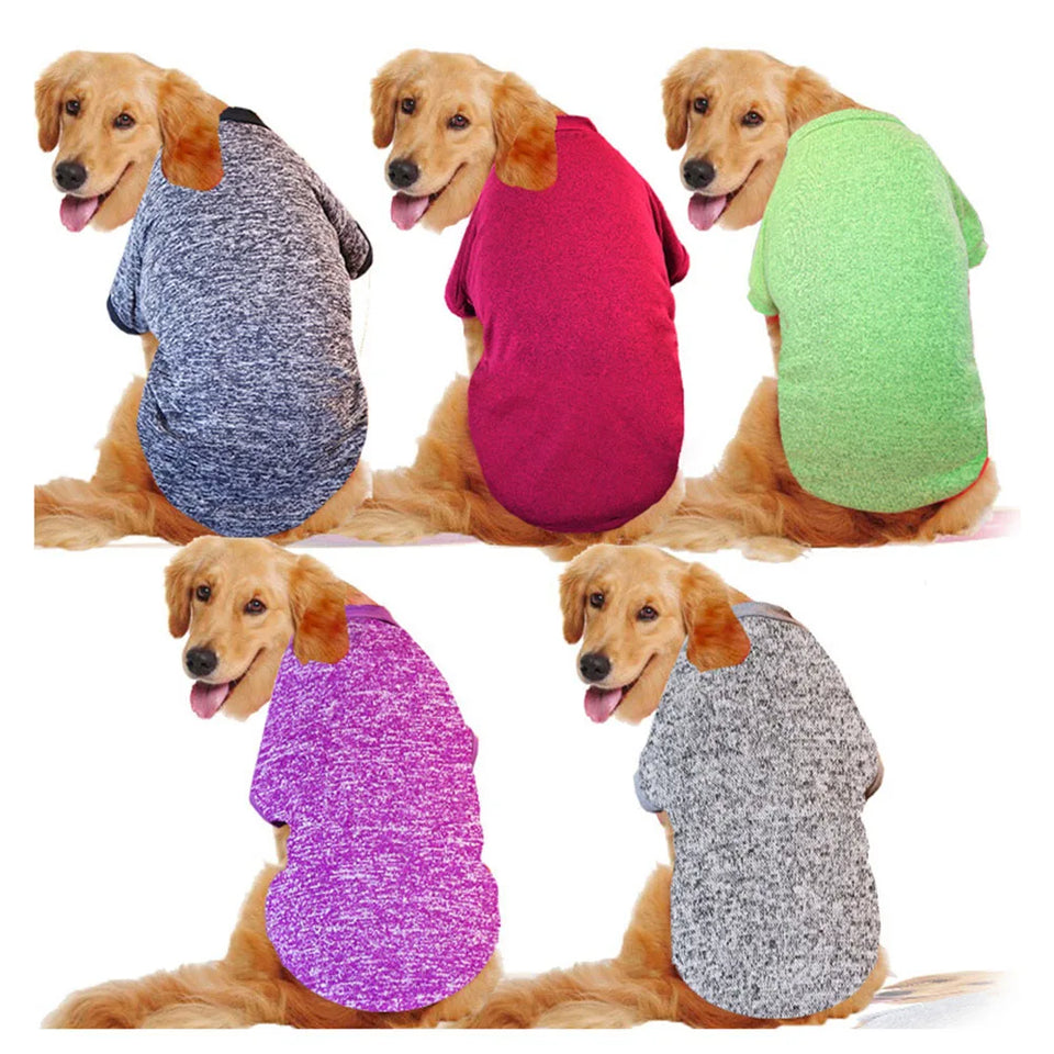 3XL-9XL Winter Warm Large Dog Clothes For Big Dogs Sweater Hoody Pet Wool Sweatshirt Coat For Labrador Samoyed Retriever Alaskan