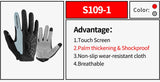 ROCKBROS Cycling Gloves Thermal Autumn Winter Gloves Windproof SBR Touch Screen Bike Gloves Full Finger Shockproof Sport Gloves