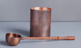 Pure Red Copper Coffee Tea Pot Cup Spoon Set Drinkware Long Gooseneck Spout Kettle Hand Drip Kettle turkish Coffee Maker Set