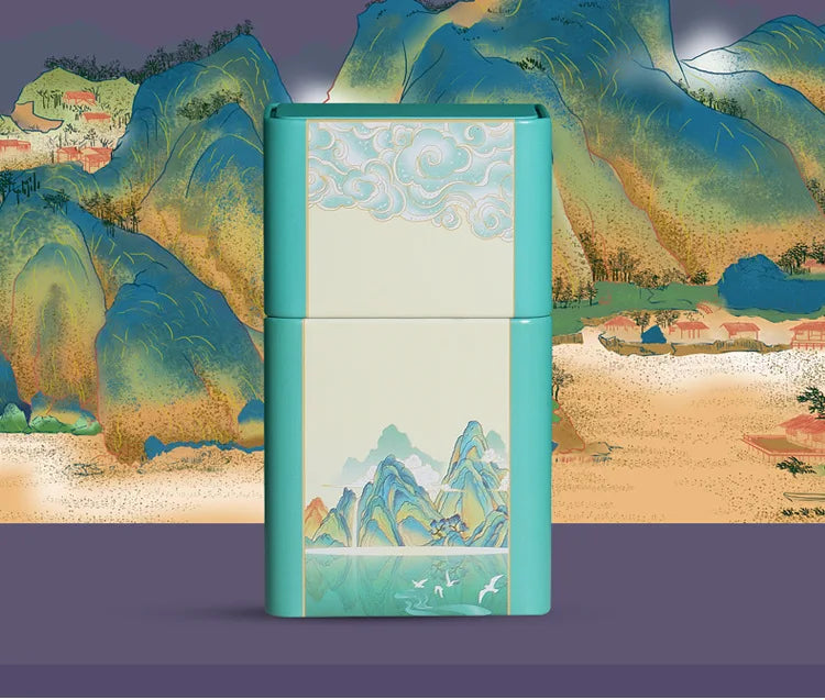 Tea Tinplate Sealed Box, Pu'er Organizer, Square Thick Metal Empty Tea Packaging, Built-in Sealed Bag