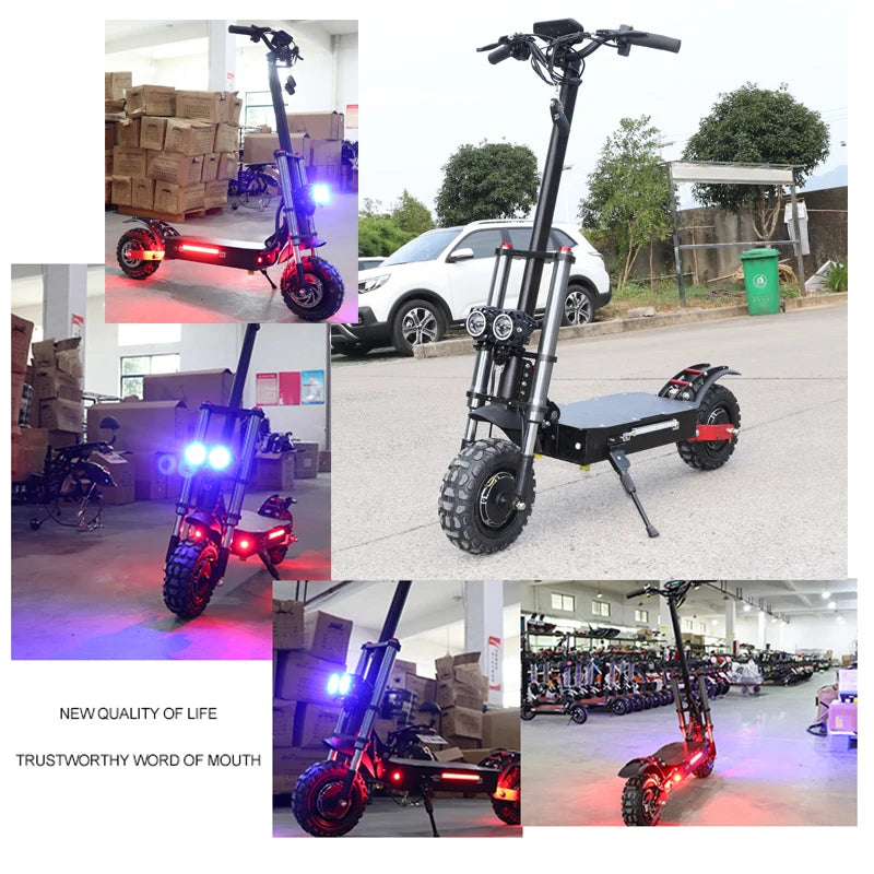 [8 models]10/11 Inch 48V-72V 1000W-6000W Electric Scooter 50-85km/h Fast E Scooter Off Road Electric Kick Scooter Foldable Adult