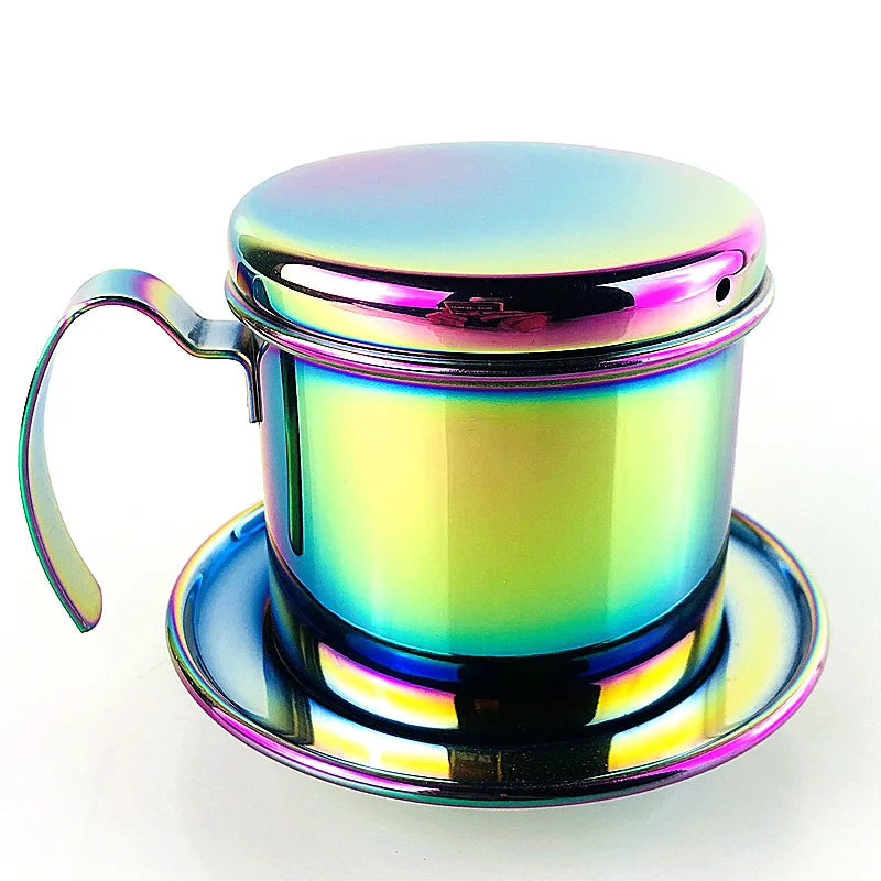 350ml Vietnamese Moka Pot Espresso Coffee Maker Portable Stainless Steel Filter Holder Drip Filter Coffee Accessories