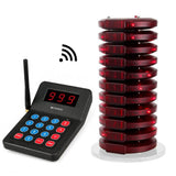 RETEKESS T119 Wireless Restaurant Paging System Coaster Vibrater Buzzer Receiver 2-Way Charge for Cafe Food Trucks