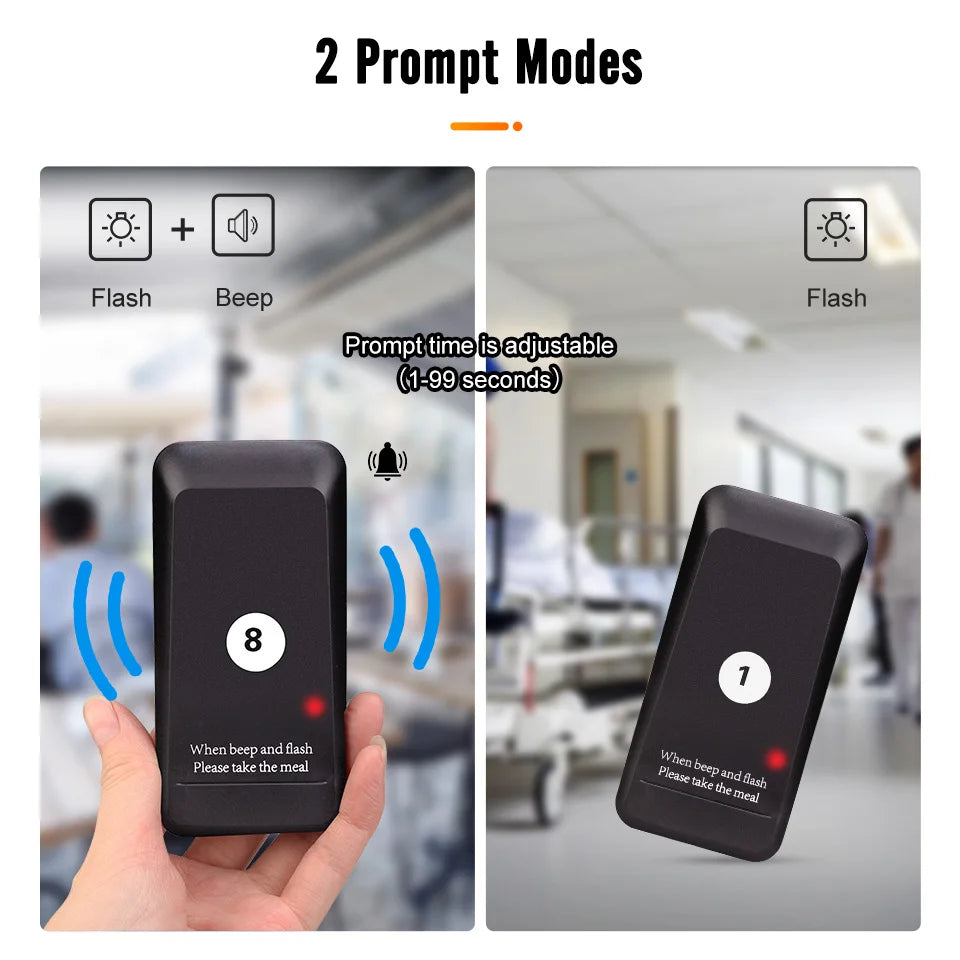 RETEKESS TD157 Restaurant Pager System Pagers 984ft Long Range Beepers for Food Truck Bars  Food Court No Vibration Mode