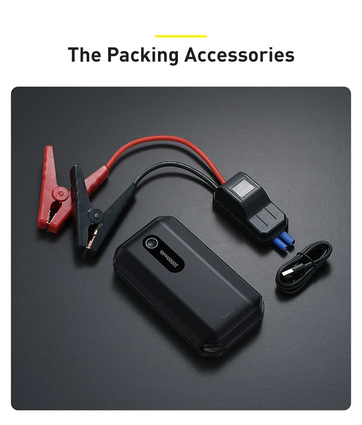 Baseus Car Jump Starter Starting Device 1000A Jumpstarter Auto Buster Emergency Booster 12V Car Jump Start Power Bank 10000mAh