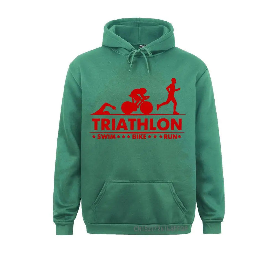 Men Pocket Pullover Triathlon Swim Bike Run Athlete Sport Hoodie Men Streetwear Harajuku Oversized Harajuku Mens Sweatshirt