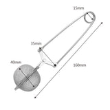 Tea Infuser Handle Tea Ball Sphere Mesh Tea Strainer Coffee Herb Spice Filter Diffuser Kitchen Gadget Stainless Steel