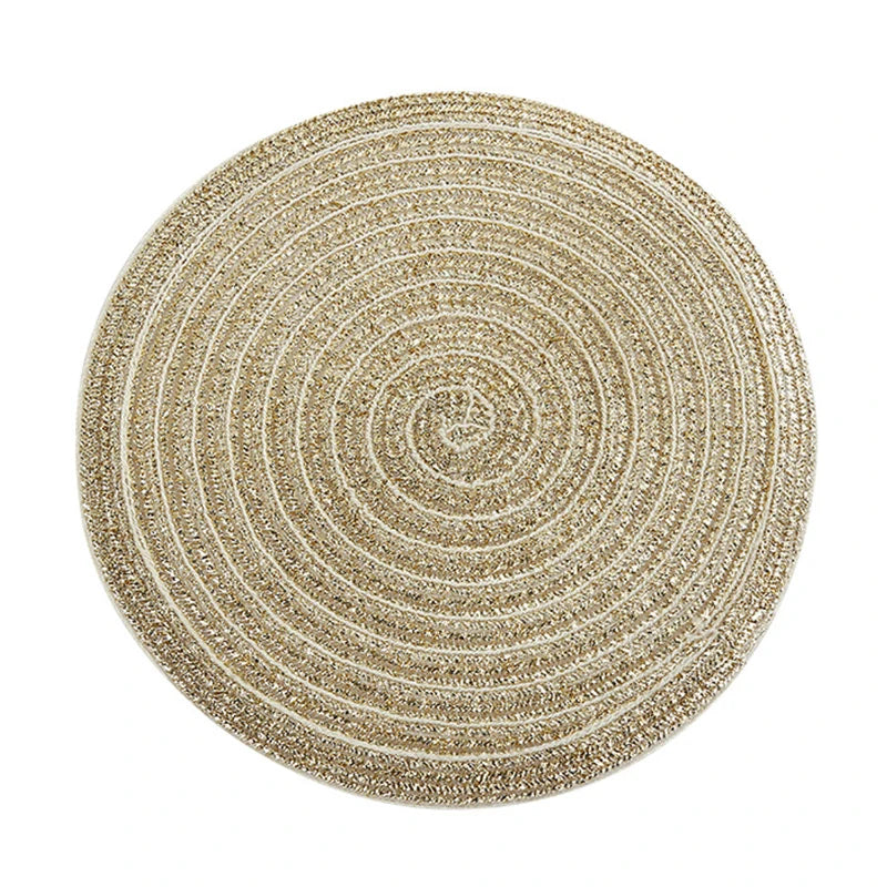 Anti Slip Heat Resistant Coasters for Coffee Tea Mug, Round Table Mat Linen Drink Coaster, Kitchen Accessories Decor Placemats