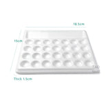 Ceramic Watercolor Palette Rectangular 28-hole/18-hole Palette Paint Plate Watercolor Gouache Paint Plate Painting Art Supplies