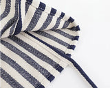 2023 Fashion Ladies Classic Striped Canvas Handbag Large Capacity Shoulder Bag For Female Simple Beach Casual Totes Shopping Bag