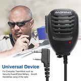 Baofeng BF-780 Dual PTT Remote Shoulder Walkie Talkie Speaker Microphone Mic For UV-5R BF-888S 5RH 21 PRO Quansheng UV-K5 UV-K6