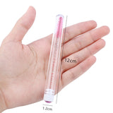 Reusable Eyebrow Brush Tube Disposable Eyelash Brushes Mix Eyebrow Brush with New Eelash Resin Drill Replaceable Makeup Brushes