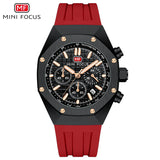 MINI FOCUS Watches Men Blue Silicone Strap Sport Watch Waterproof Luminous Chronograph Quartz Wristwatch часы мужские reloj 0417