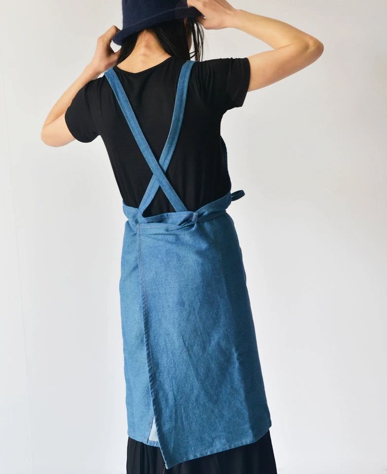 Cotton Denim Aprons Gardening Coffee Shop Kitchen Cooking Baking BBQ Cleaning Painting Restaurant Stylish Design Florist Apron