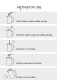 1.5L / 2L Coffee Maker French Press Stainless Steel Espresso Coffee Machine French Press Double-Wall Insulated Coffee Tea Maker