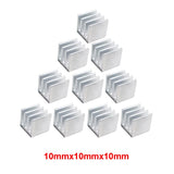 En-Labs 10pcs Silver 10x10x10mm Aluminum Heat Sink Radiator Heatsink,Electronic Chip Cooling Radiator Cooler for IC MOSFET SCR