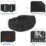 KRYDEX Tactical Waist Belt, MOLLE Soft Wide Padded Battle Belt, Shooting Airsoft Hunting Multi-Function Quick Release Belt