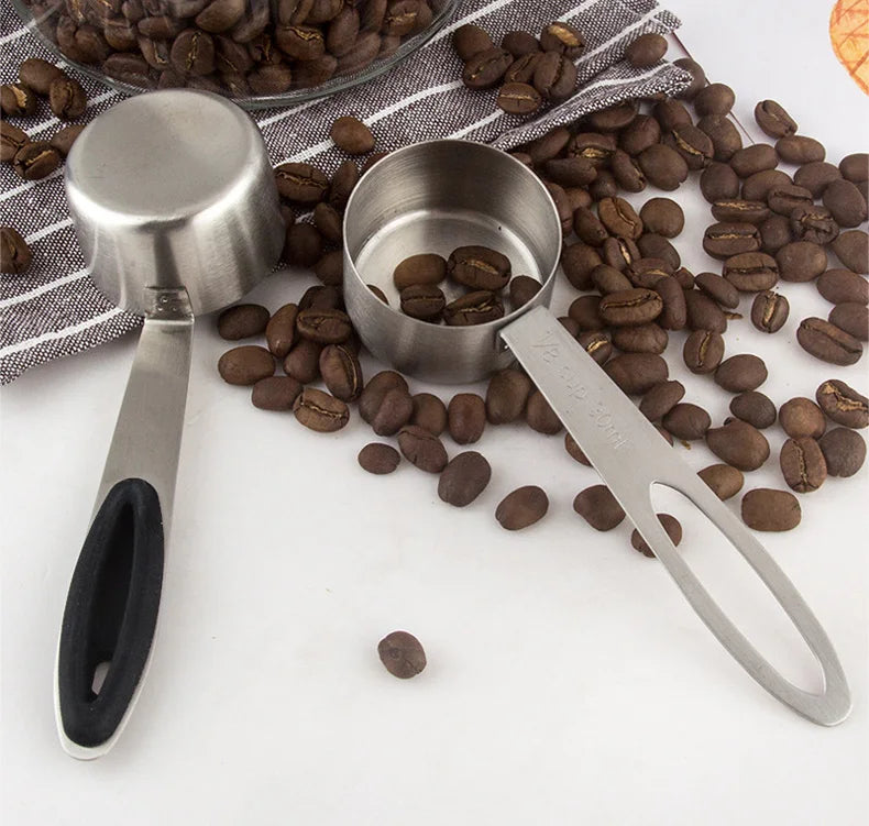 30ml/10g Coffee Bean Spoon Stainless Steel Teaspoons Measure Spoon Coffee Scoop Milk Powder Spoon Home Kitchen Measuring Tool