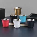 Custom Name Stainless Steel Espresso Cups Double Wall Insulated Cups Demitasse Cups Coffee Cup For Drinking Coffee, Gift for Him