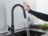 Smart Sensor Touch Kitchen Sink Faucet Brushed Nickel Poll Out Spout Black/Gold Sensor Faucets 360 Rotation Crane Two Functions