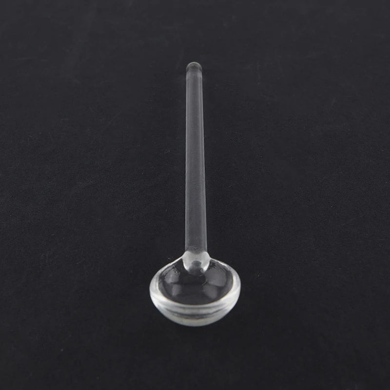 1PCS Transparent  Long Handle Glass Tea Spoons Tableware Clear Coffee Stirring Spoons Flatware For Home Kitchen Restaurant